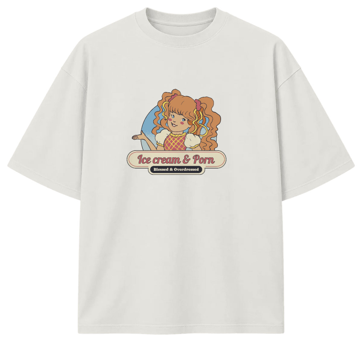 Remera Oversize Porno y helado
